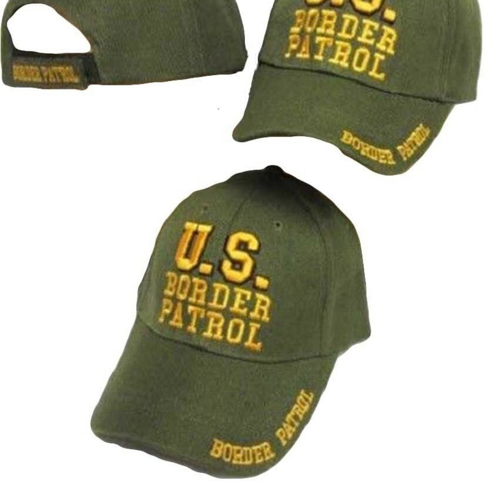 U.S. Border Patrol Hat Green / Yellow Embroidered